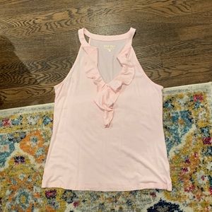 Lilly Pulitzer soft pink tank with ruffle